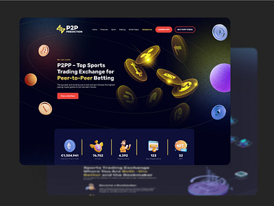 P2P Prediction Landing Page Design app design typography ui ux