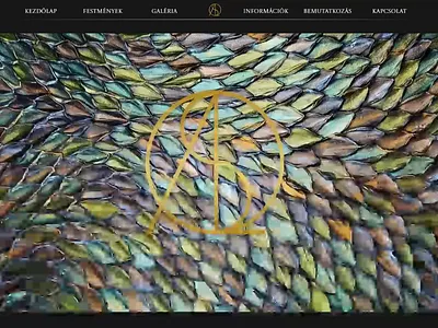 Website for artists who create structured paintings animation branding design illustration ui