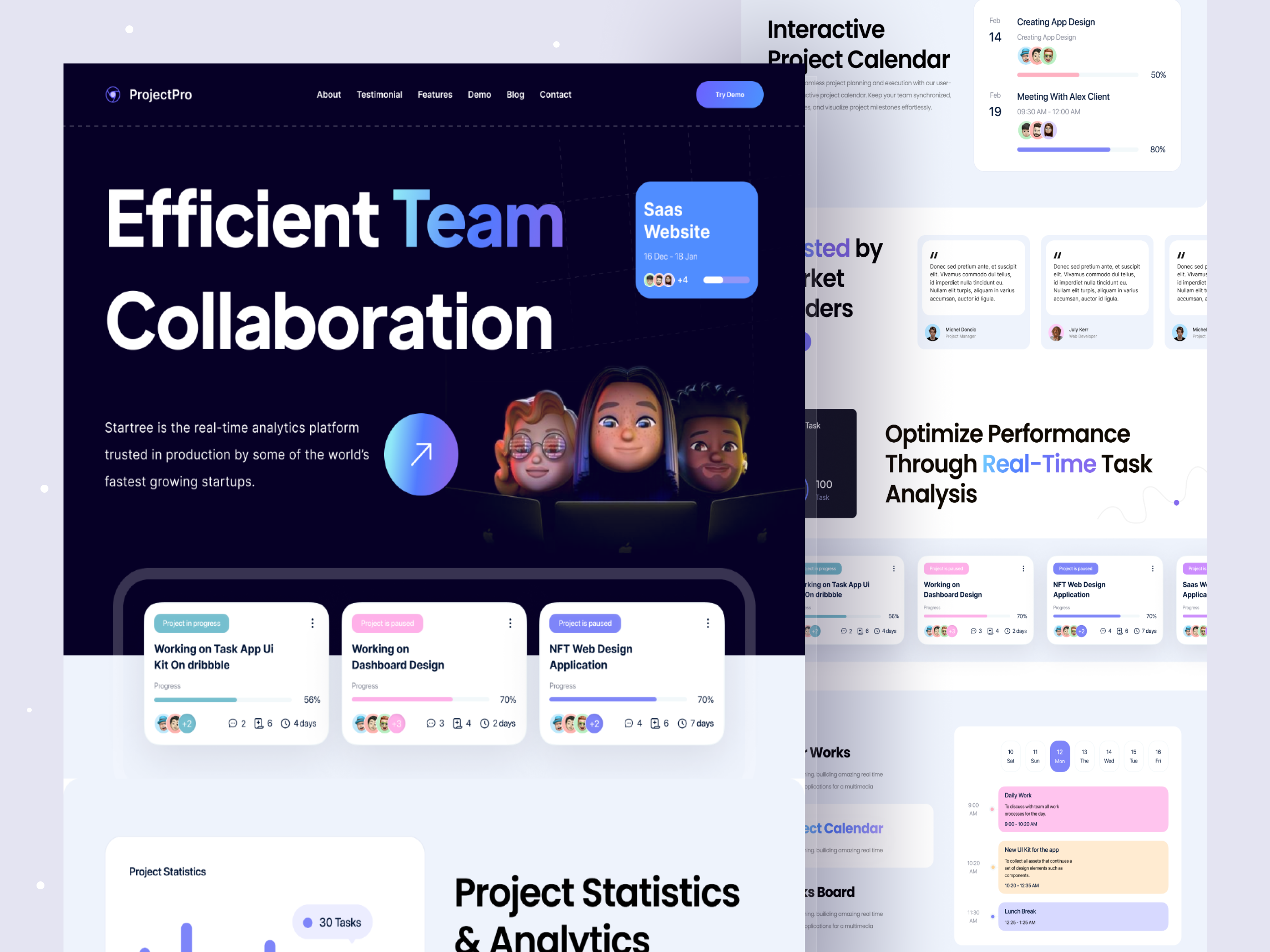 Project Management SaaS Website b2b landing landing page landingpage project management saas saas design saas landing page saas website task team ui design uidesign uiux web design webdesign webpage website