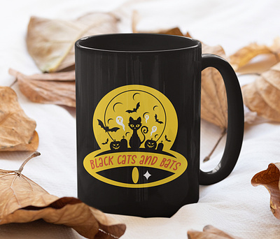 Black Cats and Bats SVG File, Halloween SVG brand branding design graphic design
