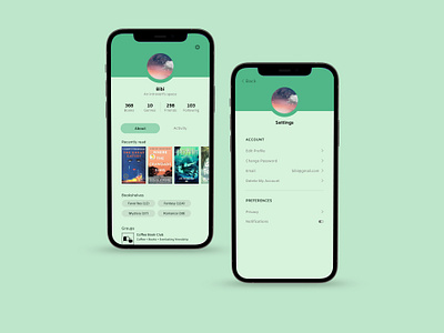 Daily UI #006/7 - Profile & Settings 100daychallenge app dailyui design mobile profile settings ui