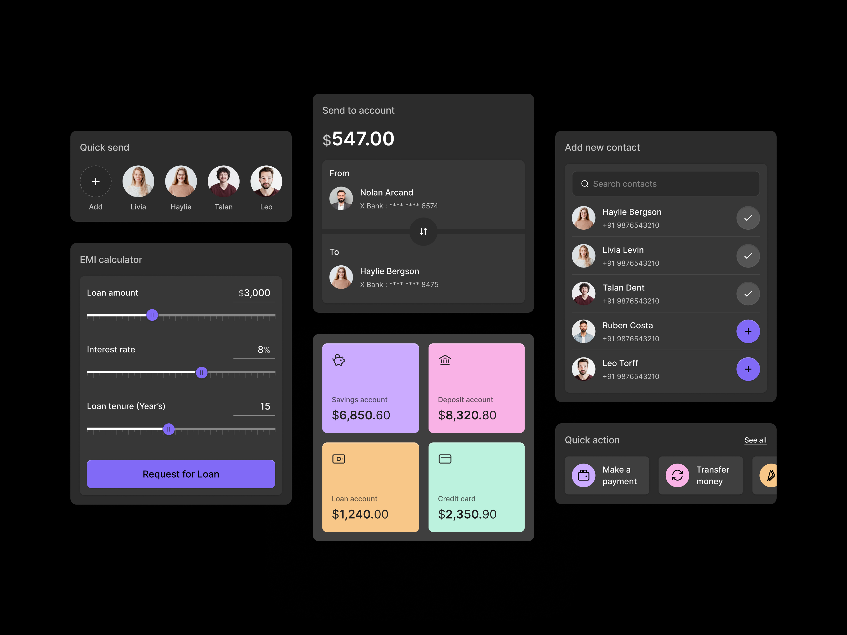 Payment app components akhil sunny app asish sunny clean design minimal pixalchemy product ui ux
