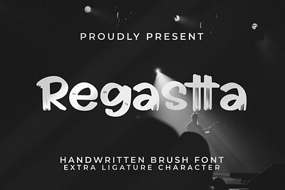 Regastta - Handwritten Brush Font paint