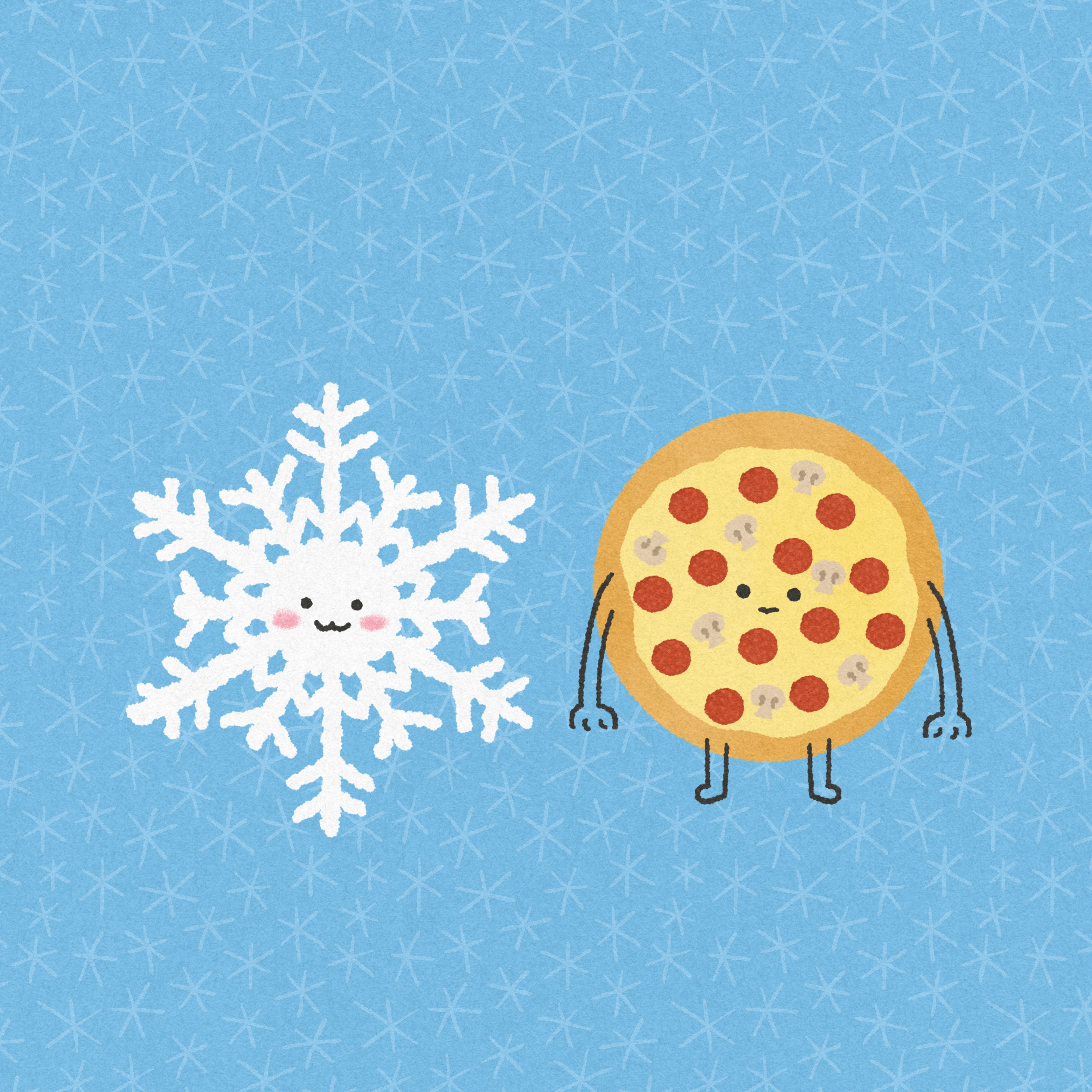 Largest snowflake digital art digital illustration drawing illustration pizza snow snowflake