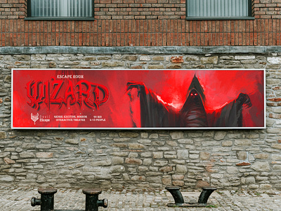 Escape Room Billboard | Wizard art branding design flat graphic design illustration typography