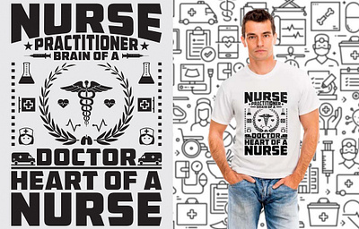 Nurse T-shirt Design branding custom design font graphic design illustration motion graphics text ui vector