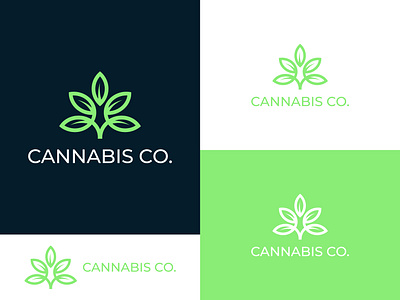 Cannabis Co. agro brand cannabis cannabis oil classic clean logo creative logo eco farm green hemp leaf logo logo design minimalist logo modern logo natural oil simple logo wellness