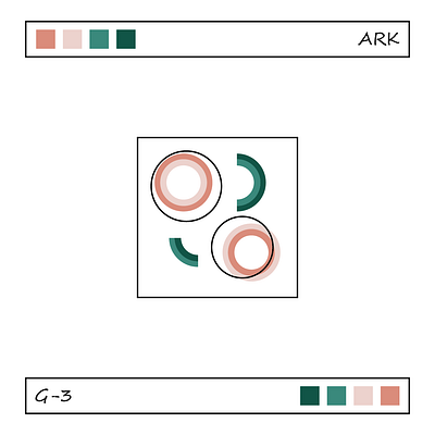 G-3 art circle decoration design frame illustration line square