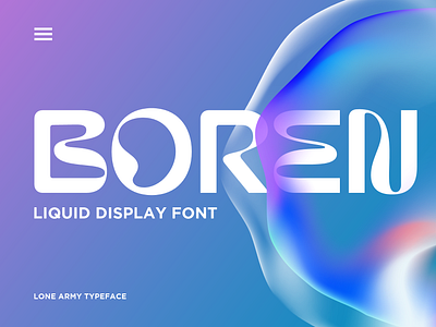 Boren - Liquid Font aqua flow liquid liquid font melth stream water