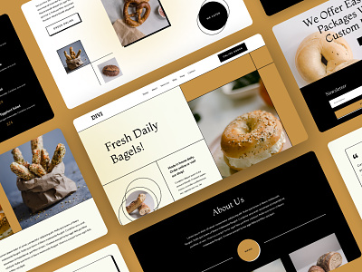 Bagel Shop Website Design for Divi bagel shop design divi ecommerce food food delivery food order food website homepage landing page menu design modern restaurant shop store ui ui design ux web design website