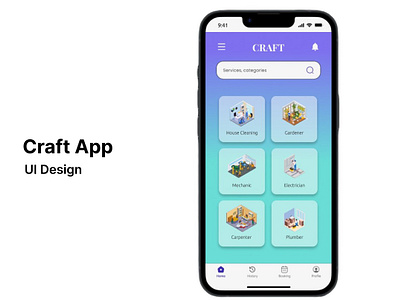 Craft App app design typography ui ux