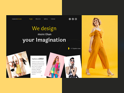 Fashion website branding design graphic design landing page design ui ux web design web ui