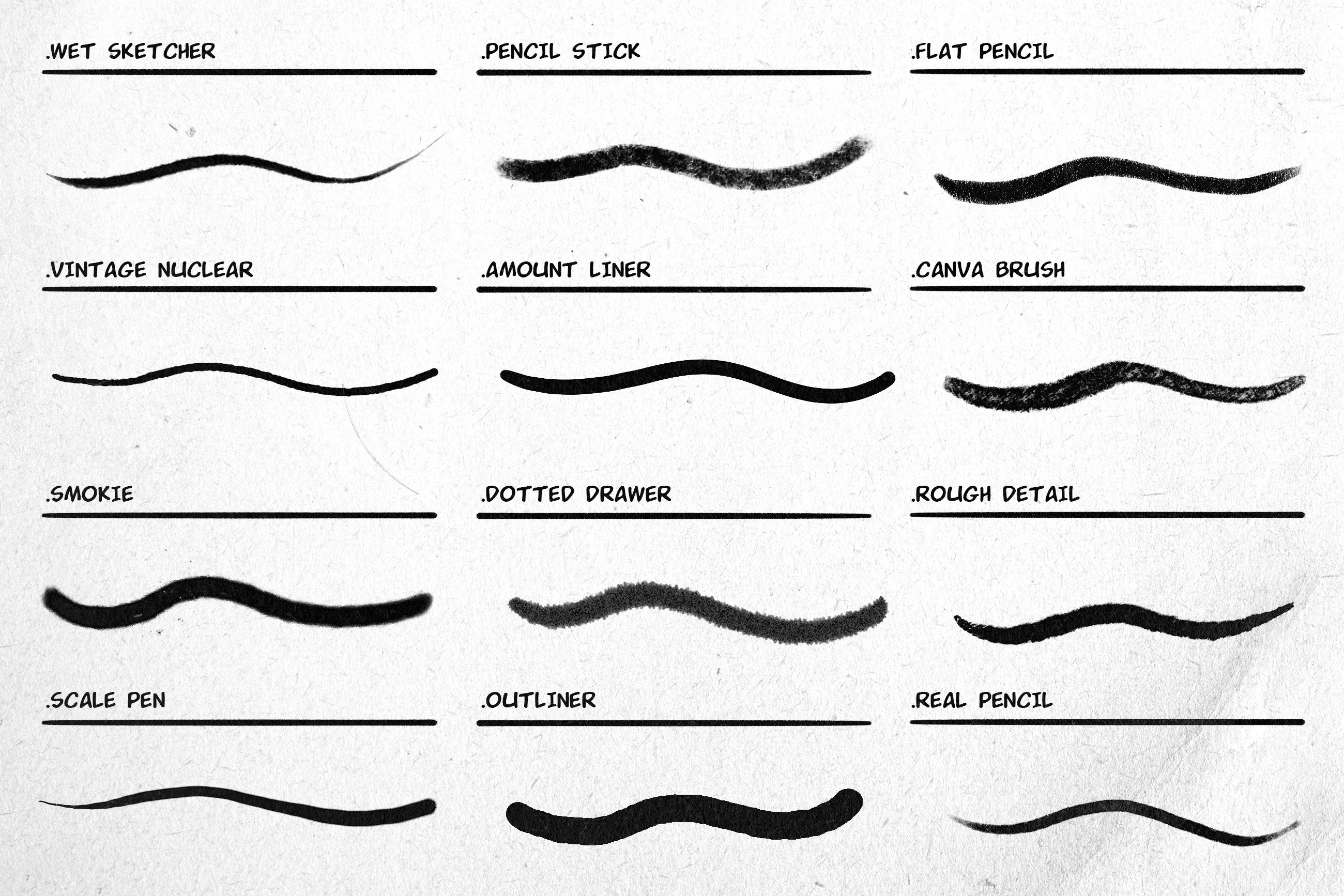 23 Sketch Brushes for Procreate by Nuclear Brushes on Dribbble