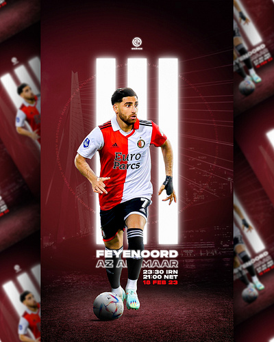 Match Day Poster feyenoord football graphic design matchday soccer