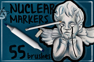 55 Nuclear Markers For Procreate brushes for procreate procreate procreate brushes procreate markers procreate sketch