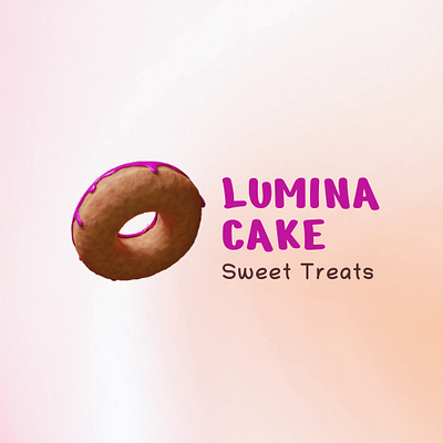 Lumina Cake Logo 3d animation branding creative logo design food logo graphic design halal logo halal plus illustration logo motion graphics