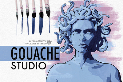 Gouache Studio For Procreate brushes for procreate procreate procreate brushes procreate gouache