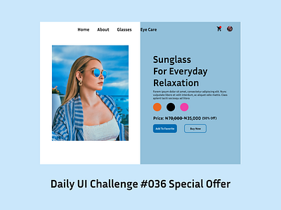 Daily UI Special Offer #036 beach dailyui special offer ui uidesign uiux ux uxdesign webdesign