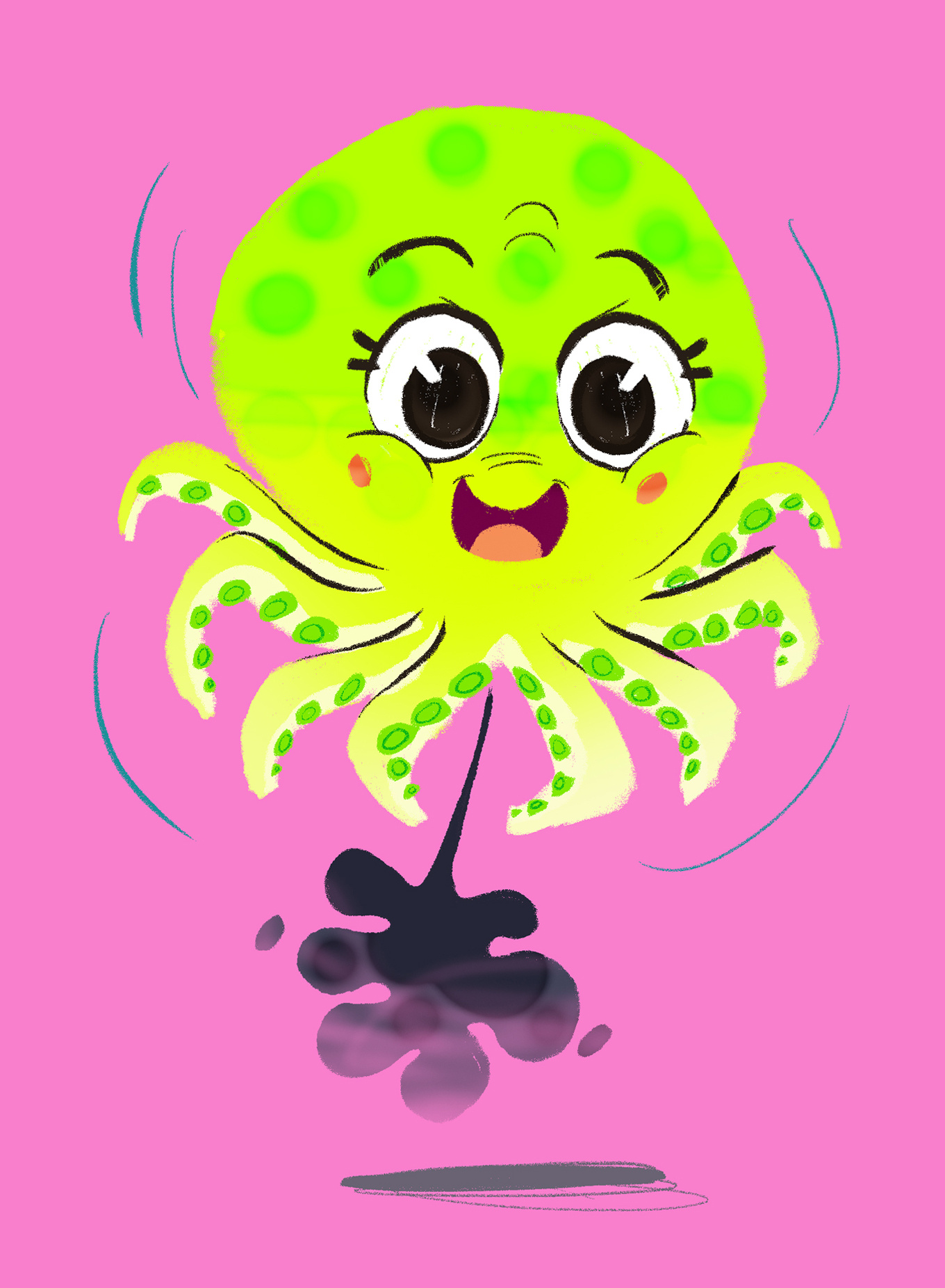 Teacher children cute animals cute octopus digital art illustration kids my octopus teacher octopus pictorial