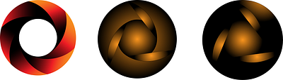 Ruban 3d graphic design logo