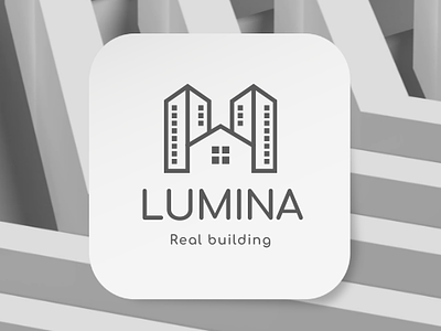 Real Building Logo 3d animation branding creative logo design graphic design halal logo halal plus illustration logo lumina motion graphics real building real estate vector