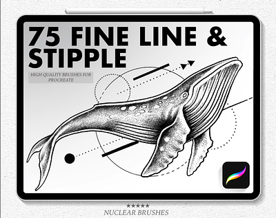 75 Fine Line and Stipple Procreate Brushes brushes for procreate procreate procreate brushes