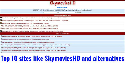 Top 10 similar sites like SkymoviesHD and alternatives in 2023 in 2023 informative gyan sites like skymovieshd skymovieshd