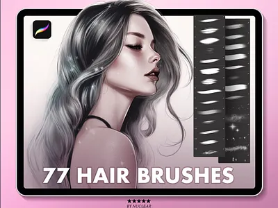 77 Hair Brushes For Procreate brushes for procreate procreate procreate brushes