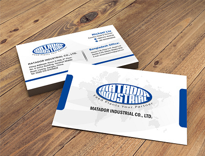 Visiting Card for "MATADOR INDUSTRIAL" company card company identify flyer design invitation card invitation card design visiting card visiting card design