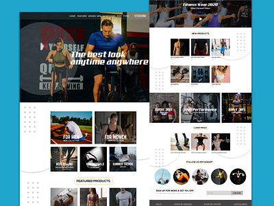 Fitness UI Design landing page ui ux