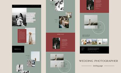 Wedding photographer landing page design landing page ui ui design ux uxui web design