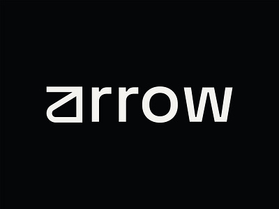Arrow Logo Concept. arrow branding logo wordmark