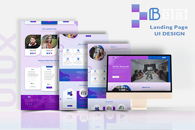 Landing page UI Design branding creative agency design figma graphic design illustration landing page design mobile app design photo shop product design responsive design ui ui design uiux design user research ux ux design visual design web design xd