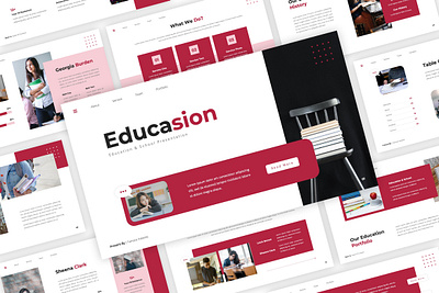 Educasion - Education & School PowerPoint Template agency book business collage creative design education graphic design powerpoint presentation student typography ui university