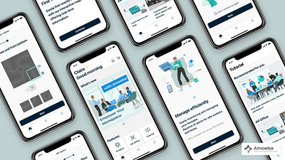Amoeba: Integrated Solution for Sustainable Workspace app conceptual design design sustainability ui ux