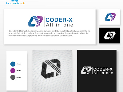 Technology Logo - CODER-X branding coderxtechnology cuttingedgetechsolution design efficiencymatters embracethefuture graphic design illustration innovativesolution innovatixhubdesigns logo logo mark logodesign logodesigner minimalist logo sleekandmoderndesign stayconnectedwithtech techenthusiasts technologylogo vector