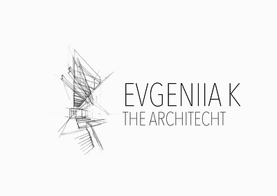 Logo for architector Evgeniia K. branding graphic design logo
