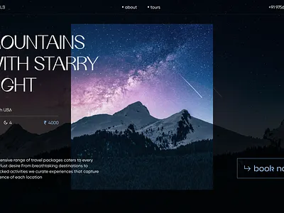 Travel Website design landing page travel ui