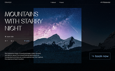 Travel Website design landing page travel ui