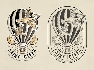 Saint-Joseph design identity illustration logo typography