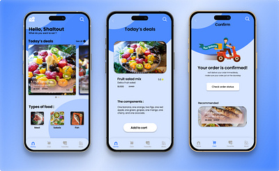 Food menu app app design ui ux