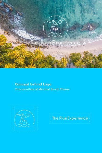 The Plum Experience - Logo Designs beach logo graphic design holiday logo hotel logo logo logo design ocean beach logo travel logo