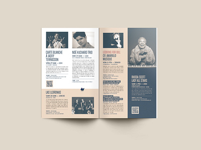Les Hivernales du Jazz jazz layout leaflet music typography