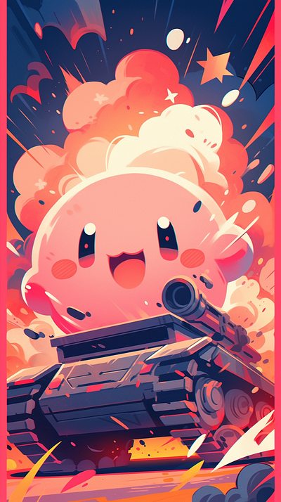 Pink War Criminal america art cute explosion graphic design tank
