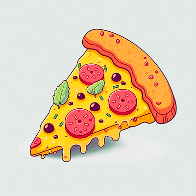 Slice of Heaven: Pizza illustration breakfast cheese design digitalart food foodillustration graphic design illustration pizza illustration pizzaart slice vector