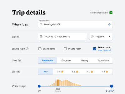 Adaptable and Flexible: Designing Filter UI for Different Device app chart design dropdown figma filter filters flight input options slider sort tabs text field travel trip ui ui kit ux web