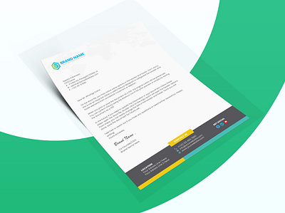 Company Business Modern Letterhead Design Editable MS Word annual report branding business custom custom template design document template download editable letterhead flyer format graphic design illustration illustrator instant download logo microsoft word ui vector