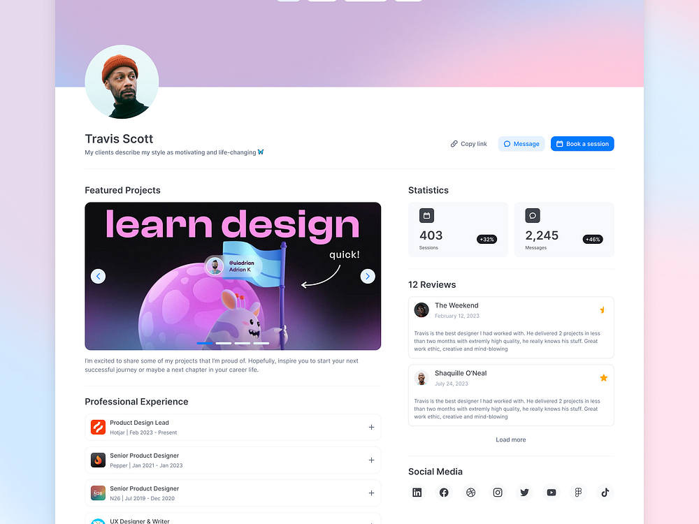 Browse thousands of Profile Details images for design inspiration ...