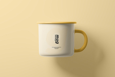 Enamel Mug Mockup 3d animation coffee coffee mug cup design enamel glossy graphic design kitchen logo metal mock up mockup motion graphics mug mug mockup outdoor packaging ui
