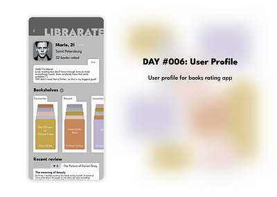 Daily UI Challenge. Day #006: User Profile app dailyui design figma graphic design mobile profile ui user